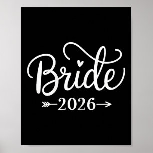 Bride Est 2026 Married Wedding Bridal Party Bachel Poster