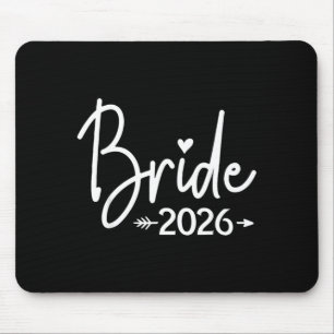 Bride est 2026 married wedding bridal party mouse pad