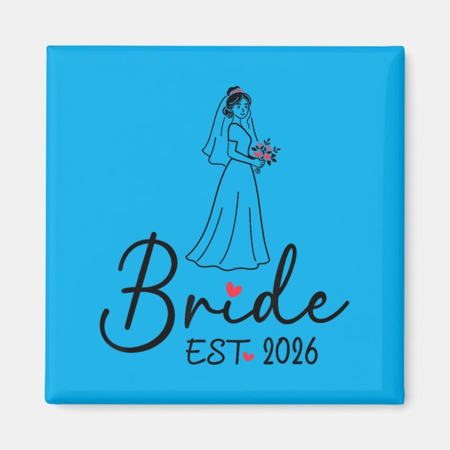 Bride Est 2026 Matching Bride Groom 2026 Magnet (Front)