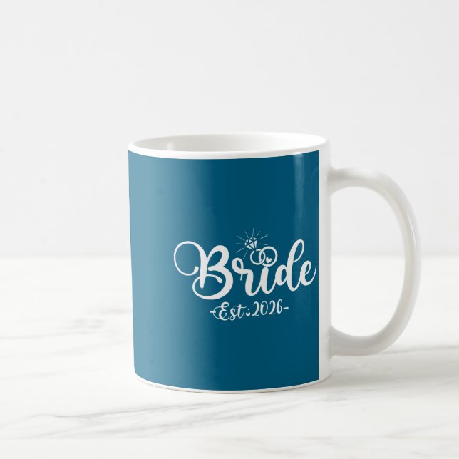 Bride est 2026 matching groom engagement wedding  coffee mug (Right)