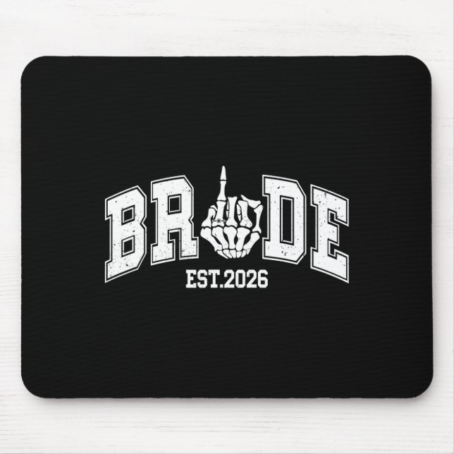Bride est 2026 valentine halloween couples gothic mouse pad (Front)