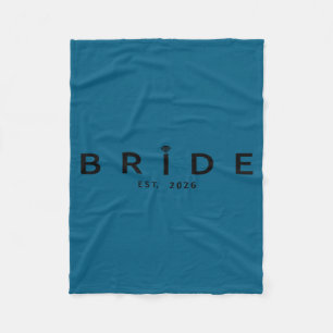 Bride est 2026 wedding bridal shower bachelorette fleece blanket