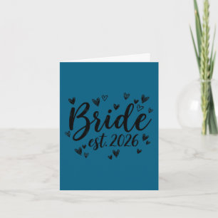 Bride est 2026 wedding newlywed bride groom party card