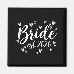 Bride est 2026 wedding newlywed bride groom party magnet