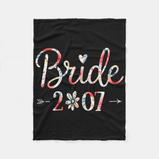 Bride Est 2027 Married Wedding Bridal Party Bachel Fleece Blanket