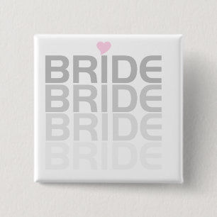 Bride Fade Tshirts and Gifts 15 Cm Square Badge