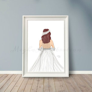 Bride, fashion illustration poster