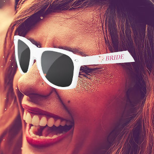 Bride Floral Fun Favour Plastic Sunglasses