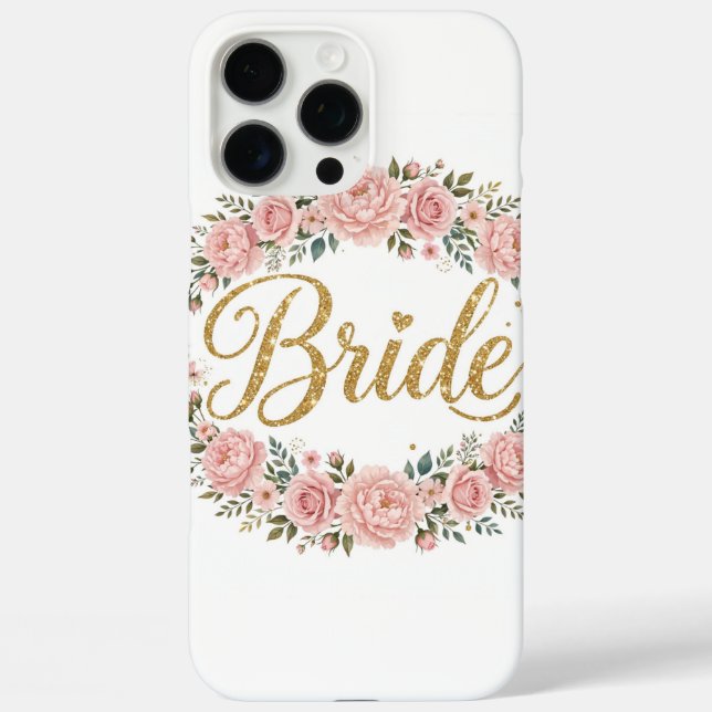 Bride Floral Watercolor iPhone Case (Back)