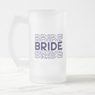 Bride  frosted glass beer mug