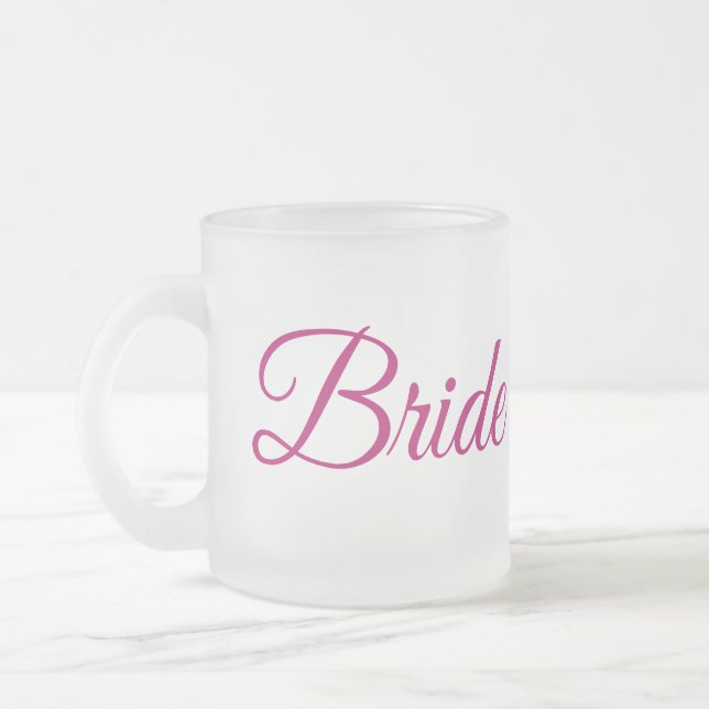 Bride Frosted Glass Mug (Left)