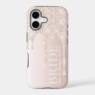Bride Future Mrs Blush Pink Glitter