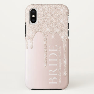 Bride Future Mrs Blush Pink Glitter Case-Mate iPhone Case