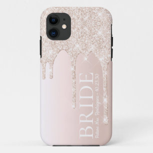 Bride Future Mrs Blush Pink Glitter Case-Mate iPhone Case