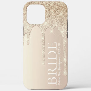 Bride Future Mrs Gold Glitter Drip Case-Mate iPhon iPhone 12 Pro Max Case