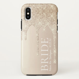 Bride Future Mrs Gold Glitter Drip Case-Mate iPhone Case