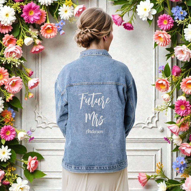 Bride Future Mrs Wedding  Denim Jacket (Creator Uploaded)