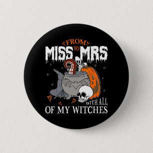 Bride Future Mrs Witchy Gothic Wedding Bachelorett 6 Cm Round Badge