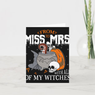 Bride Future Mrs Witchy Gothic Wedding Bachelorett Card