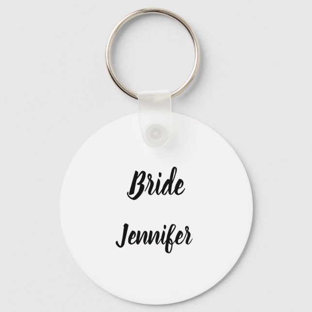 Bride Gift Custom Name Gifts Wedding  Key Ring (Front)