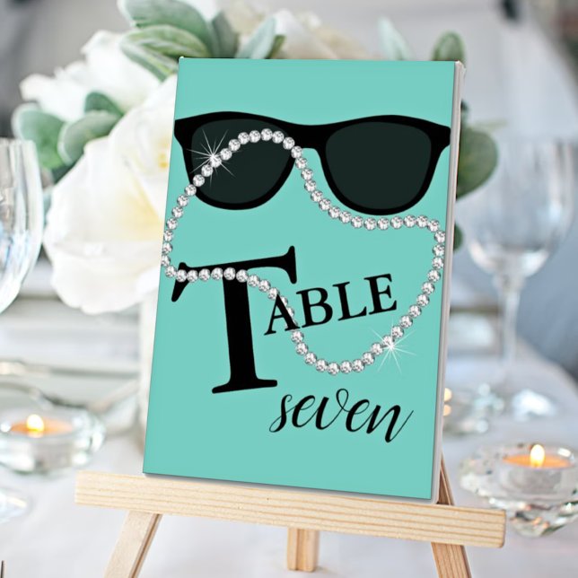 BRIDE Glam Celebrate Diamond Shower Tiara Party Table Number (Creator Uploaded)