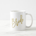Bride Gold Glitter Script Coffee Mug<br><div class="desc"></div>
