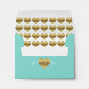 BRIDE Gold Heart Celebration Bridal Party Envelope
