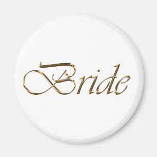 Bride, gold script Bachelorette Party Magnet