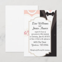 Bride Gown and Groom Tux Invitation