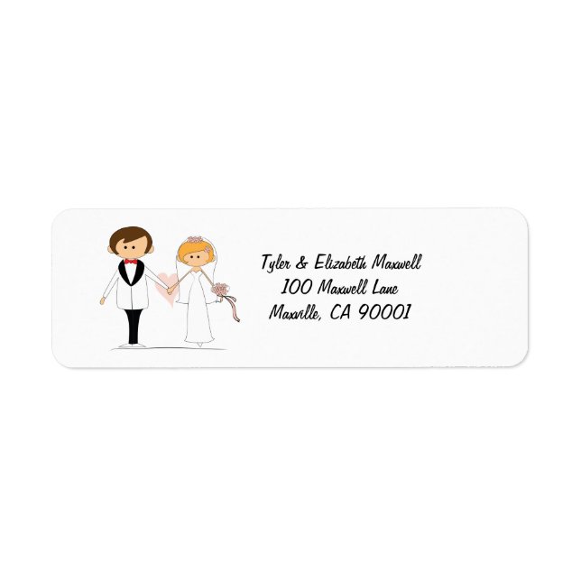 Bride & Groom Address Labels (Front)