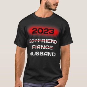 Bride & Groom Couples Boyfriend Fiance Husband Wed T-Shirt