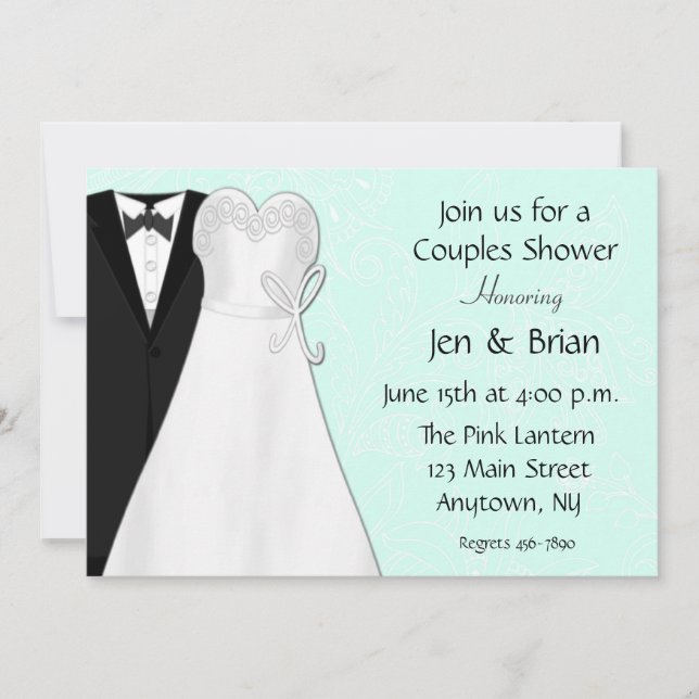 Bride Groom Couples Shower Invitation (Front)