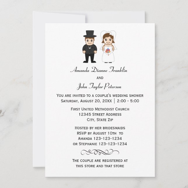 Bride & Groom - Couple's Shower Invitation (Front)