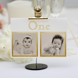 Bride Groom Custom Age Gold Table Number