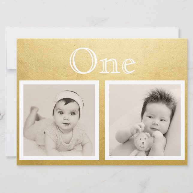 Bride Groom Custom Age Gold Table Number (Front)