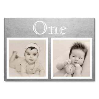 Bride Groom Custom Age Silver Table Number