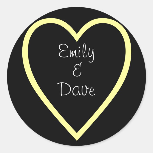 Bride & Groom(Customisable) Classic Round Sticker (Front)