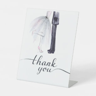 Bride & Groom Dance "Thank You" pedestal sign