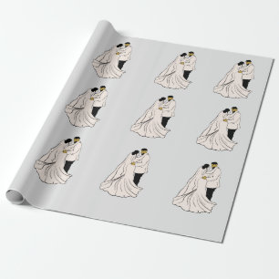 Bride & groom Design for wedding 2022 Wrapping Pap Paper