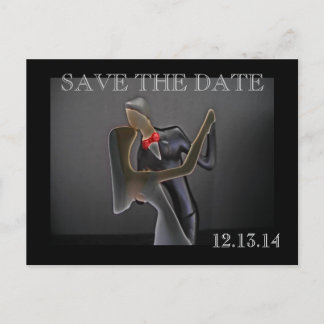 Bride Groom elegant custom Save the Date postcard
