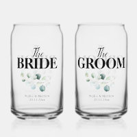 Bride Groom Eucalyptus Script Wedding