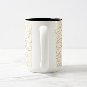 Bride Groom Gift Watercolor Sage Green Botanical Two-Tone Coffee Mug