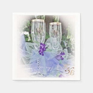 Bride & Groom Glasses Napkin