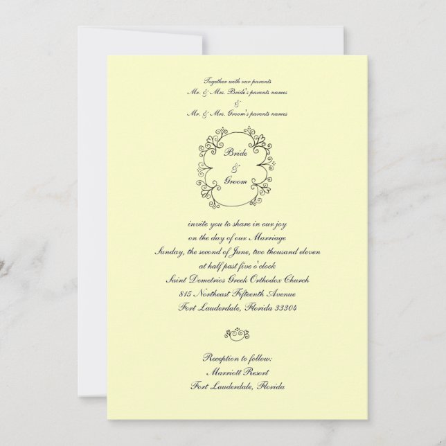 Bride & Groom Invitation (Front)