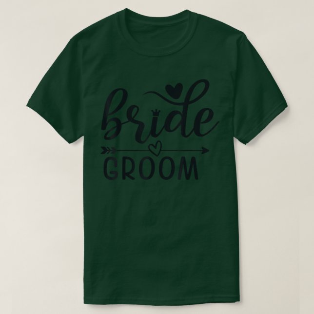 Bride Groom Matching Wedding Bachelor And Bachelor T-Shirt (Design Front)