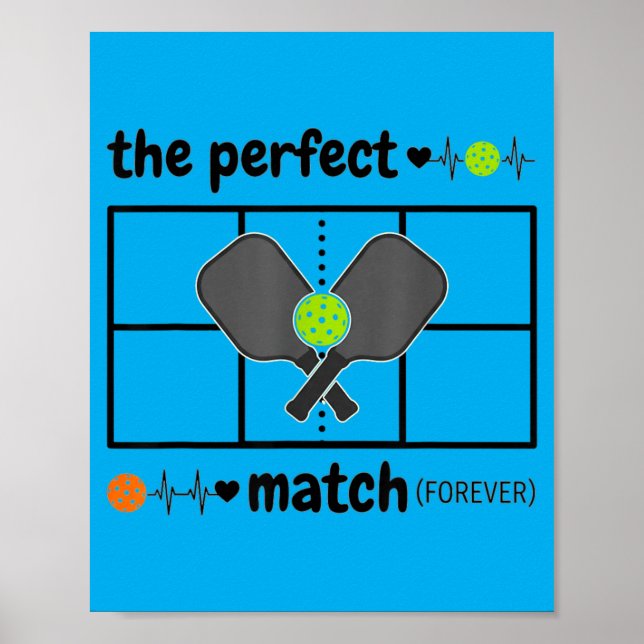Bride Groom Pickleball Wedding Bach Match That Poster (Front)