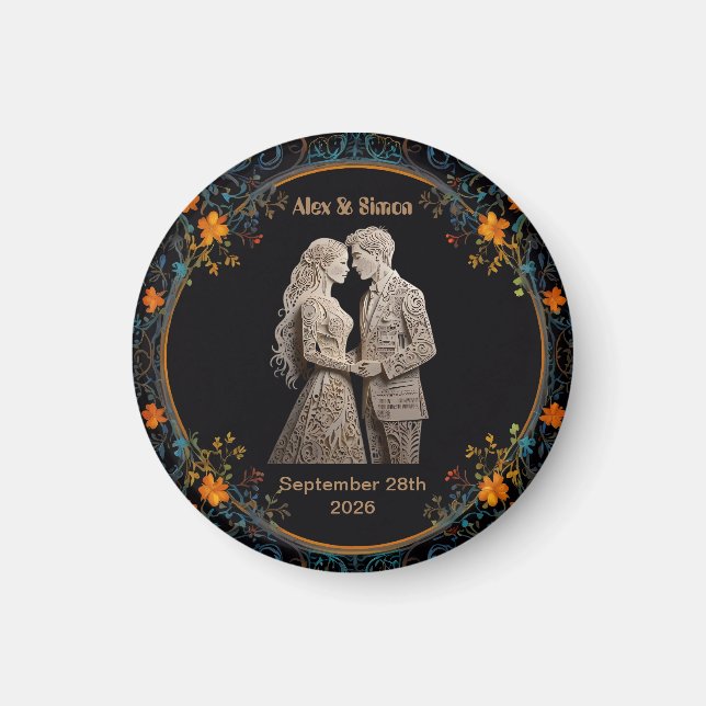 Bride & Groom Royal Classic Magnet (Front)