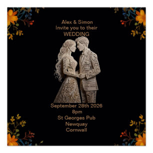 Bride & Groom Royal Classic Poster