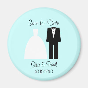 Bride Groom Save the Date Magnet