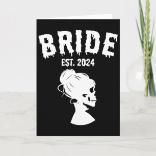 Bride Groom Skeleton Couples Matching Wedding Hall Card